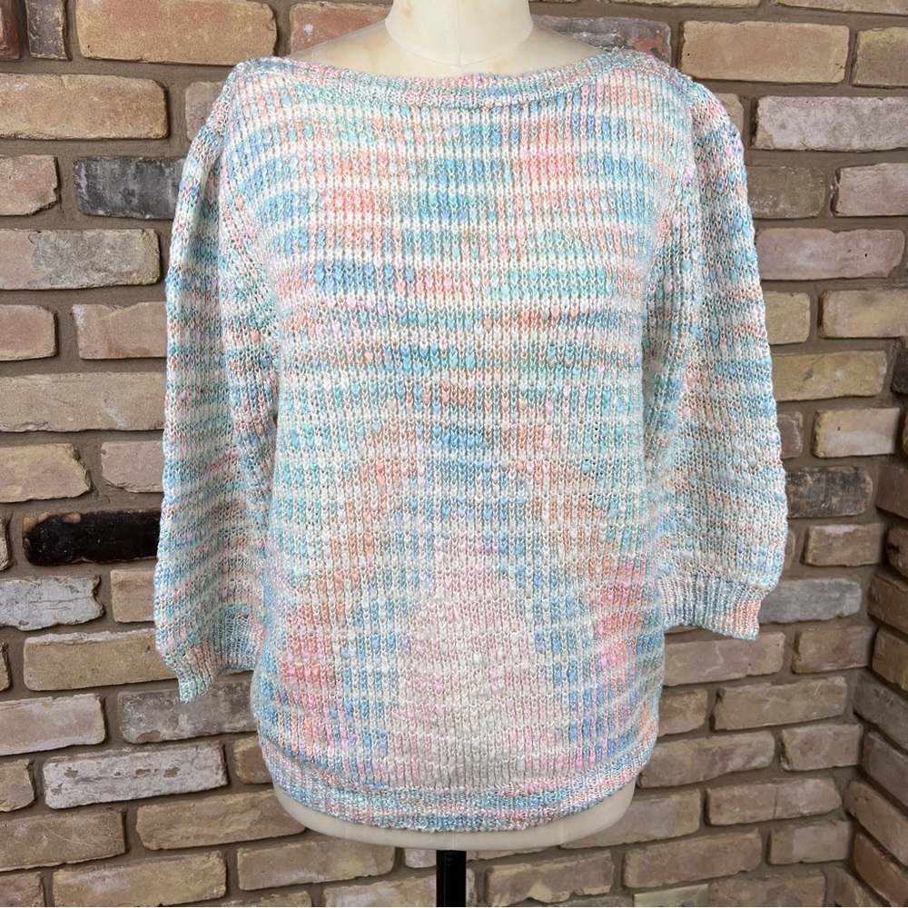 VINTAGE CASSANDRA pastel shimmer sweater